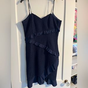 Navy Bardot Dress
